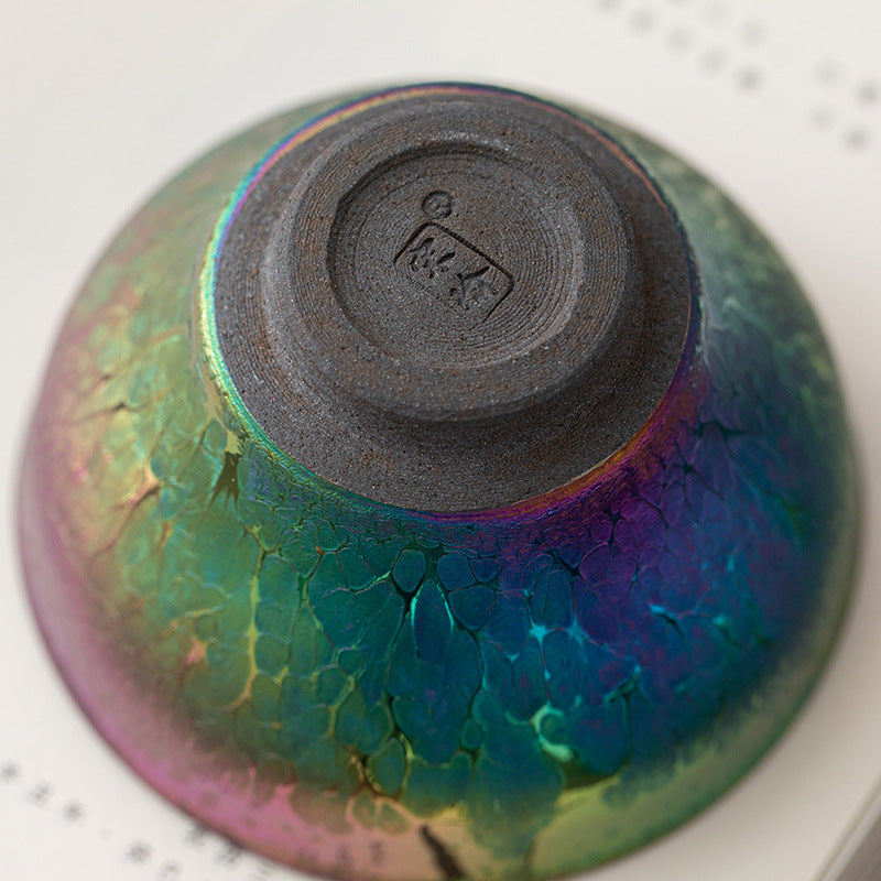 Temmoku Porcelainess | Iridescent Yao Bian Tenmoku Master Cup