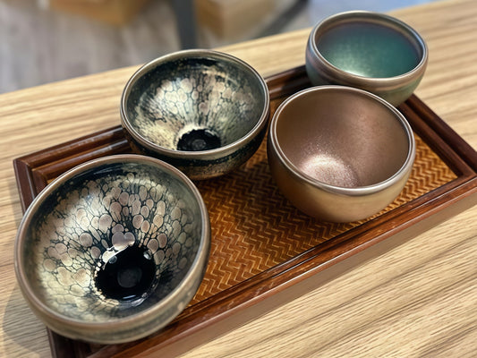 Jian Zhan tea cup size guide - hand-thrown tenmoku cup from Jingdezhen, gongfu tea sizes