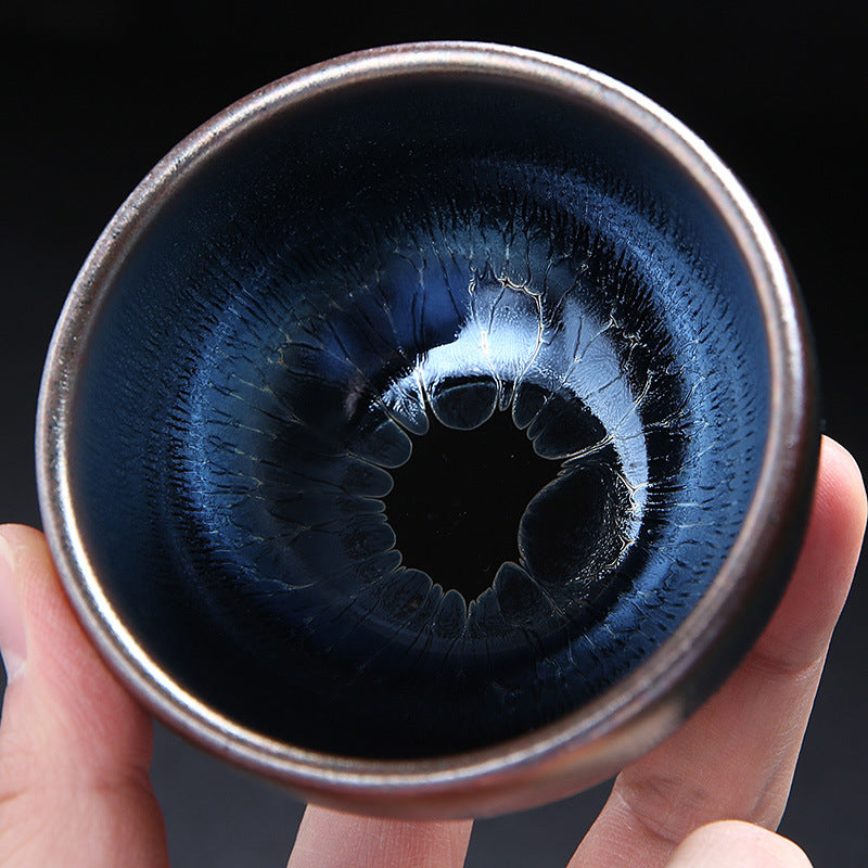 Temmoku Porcelainess | 'Aura of the East' Colorful Gold Jian Zhan Cup