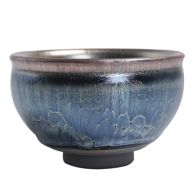 Temmoku Porcelainess | 'Aura of the East' Colorful Gold Jian Zhan Cup