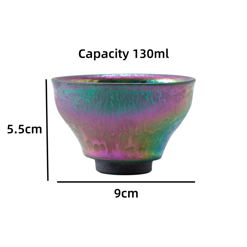 Temmoku Porcelainess | Iridescent Yao Bian Tenmoku Master Cup