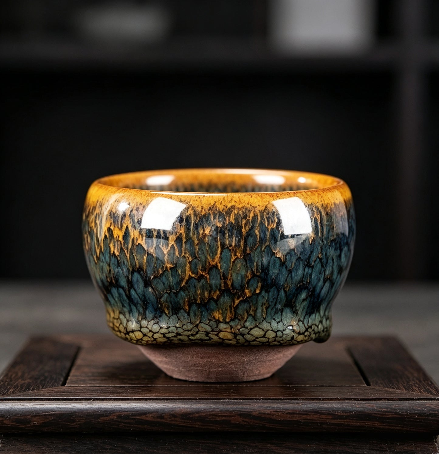 Porcelainess | Yellow-edged Green Partridge - Egg Cup