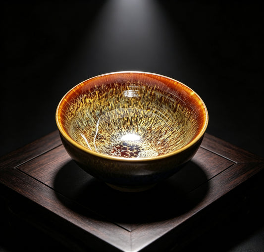 Porcelainess | Kiln-Changed Tenmoku Tea Cup — Large Gongfu Master Cup