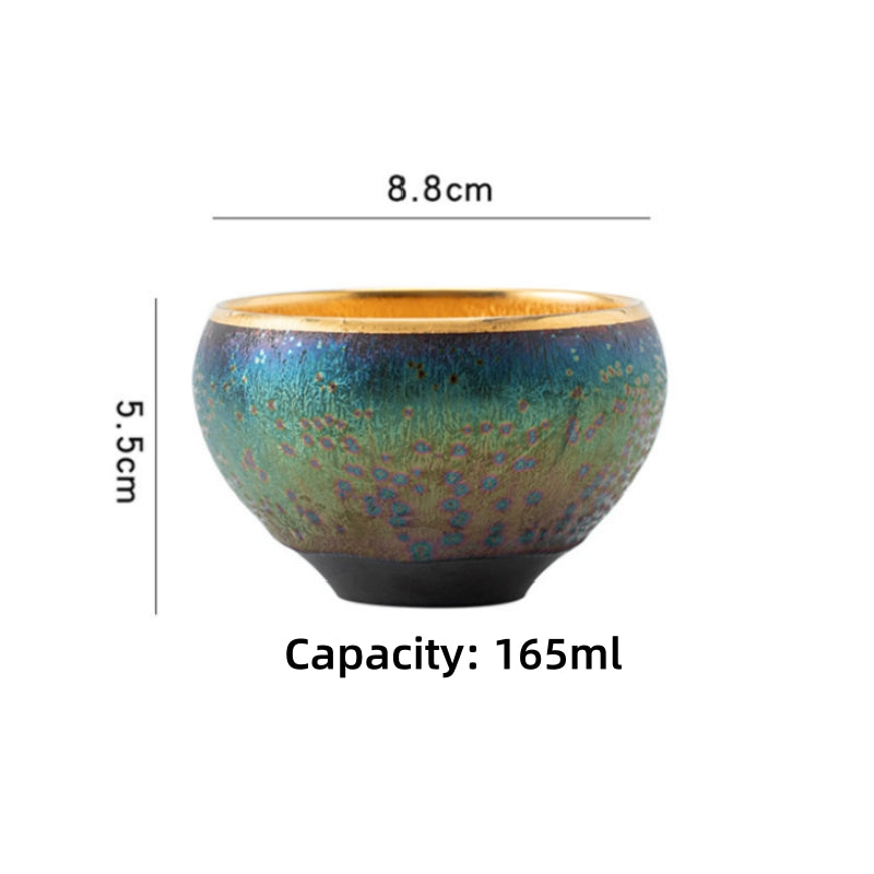 Golden Oil Drop Jian Zhan Cup - detail view 2, Jingdezhen artisan ceramic