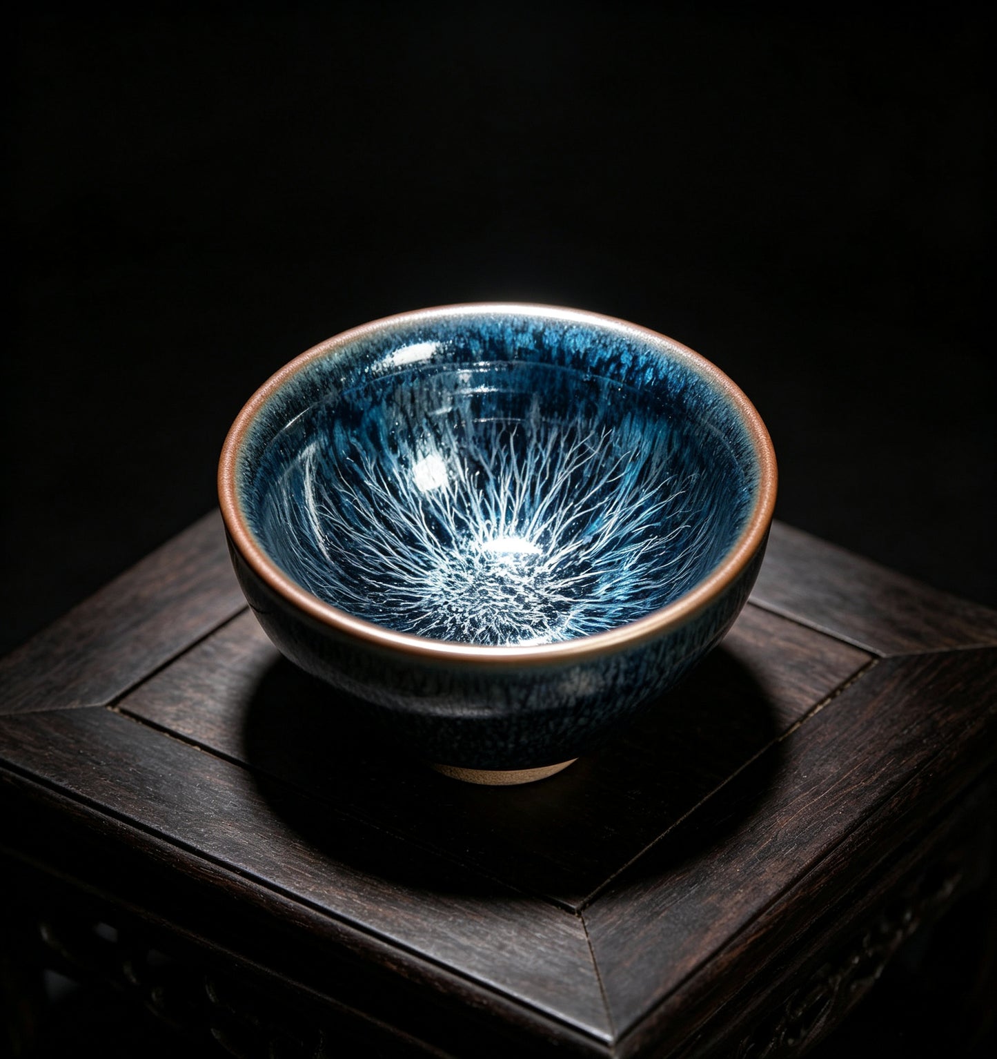 Porcelainess | Master-Grade Kiln-Change Jianzhan "Hundred-Flower Bouquet" Jian Ware Tea Bowl