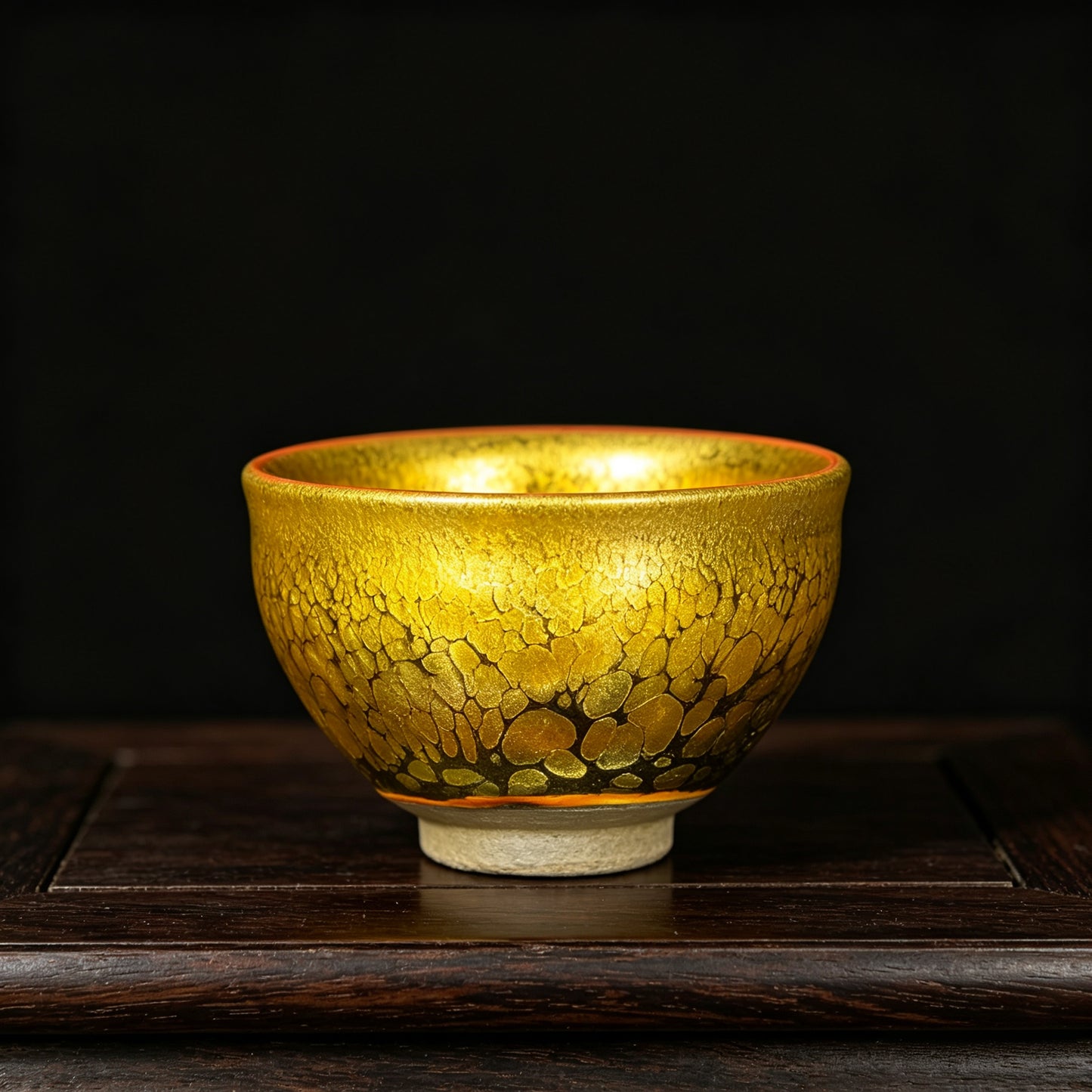 Porcelainess | Premium Gold-Gilt Oil-Drop Master Cup — Jianzhan Tea Bowl
