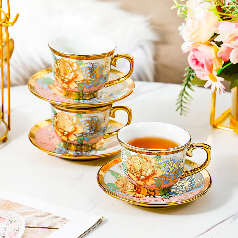 Exquisite, high-end ceramic tea and coffee cup set