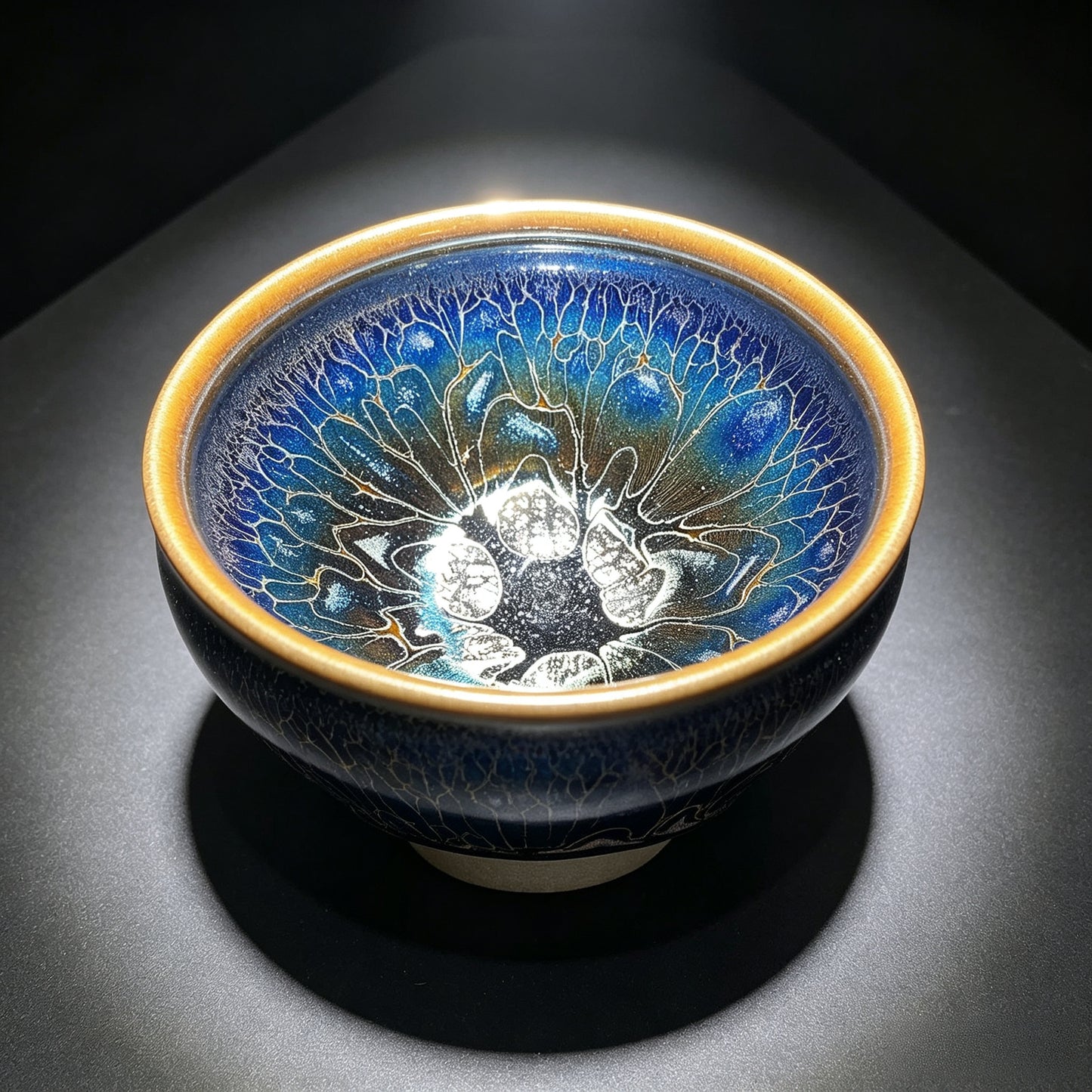 Porcelainess | Blue Enchantress Lotus Oil-Drop General's Bowl — Gift Box