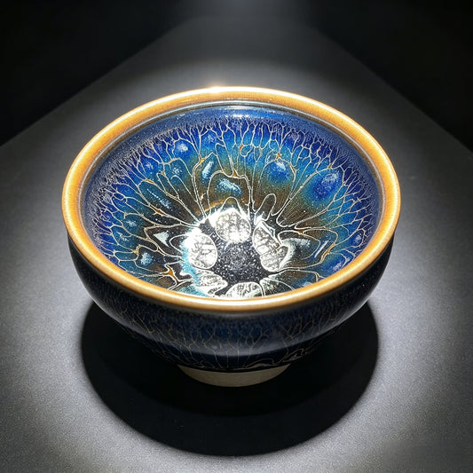 Porcelainess | Blue Enchantress Lotus Oil-Drop General's Bowl — Gift Box