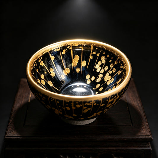 Porcelainess | Artisan Gilded Gourd Jian Zhan Cup
