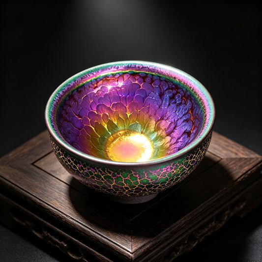 Temmoku Porcelainess | Iridescent Yohen Tenmoku Master Cup