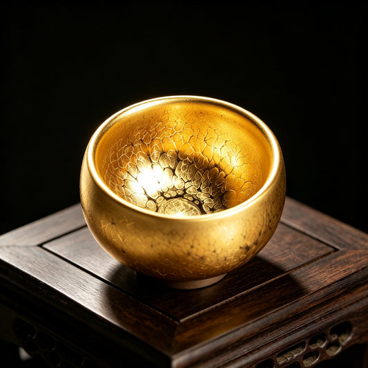 Temmku Porcelainess | Celestial Gilded Oil Spot Jianzhan Dhyana Master Cup