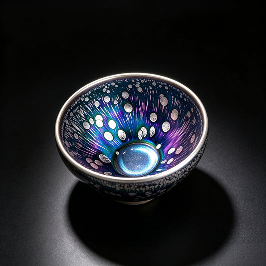 Temmoku Porcelain | 'Blue Lotus' Dragon-Scale Jian Zhan
