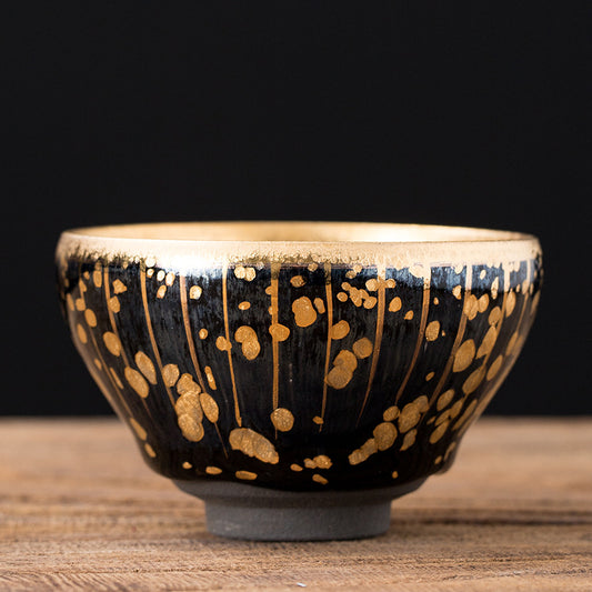 Porcelainess | Artisan Gilded Gourd Jian Zhan Cup