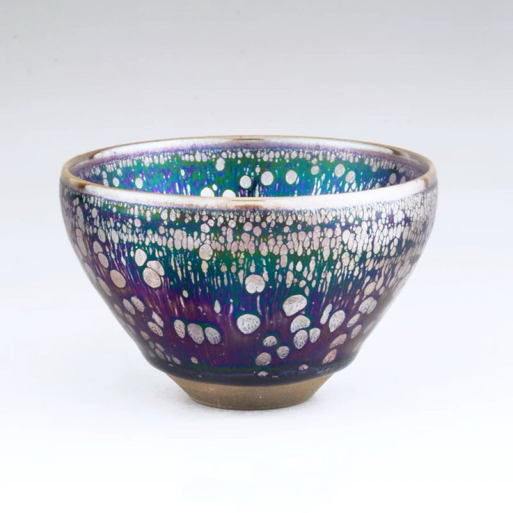 Temmoku Porcelainess | 'Blue Lotus' Dragon-Scale Jian Zhan