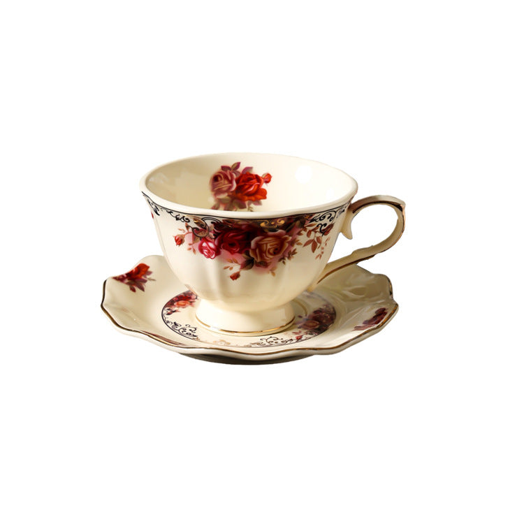 The Heritage Rose - Regency Style Gilded Rose Petal Tea Set