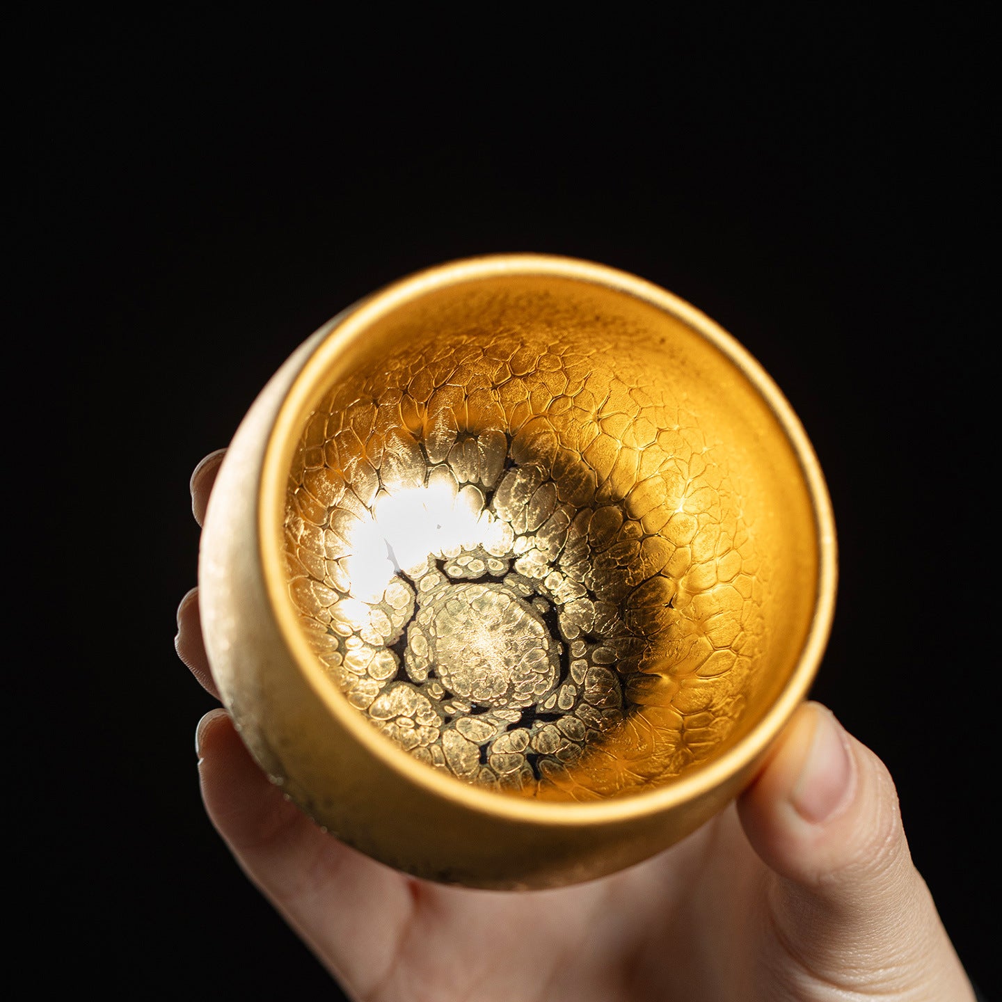 Temmku Porcelainess | Celestial Gilded Oil Spot Jianzhan Dhyana Master Cup