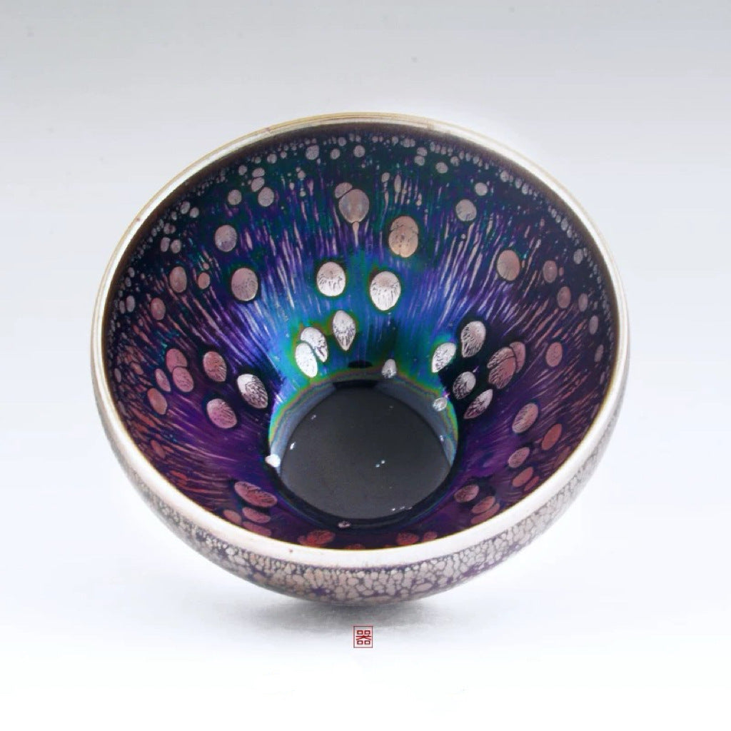 Temmoku Porcelainess | 'Blue Lotus' Dragon-Scale Jian Zhan