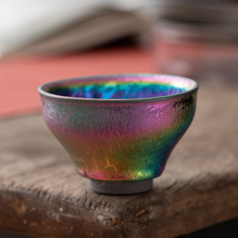 Temmoku Porcelainess | Iridescent Yao Bian Tenmoku Master Cup