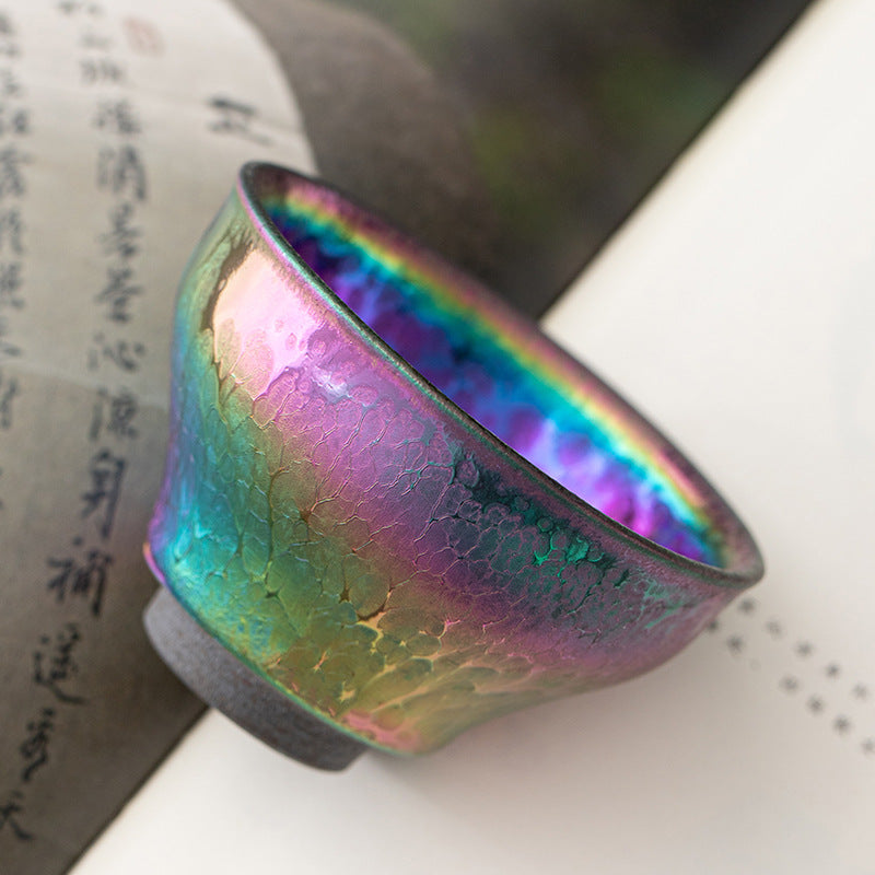 Temmoku Porcelainess | Iridescent Yao Bian Tenmoku Master Cup