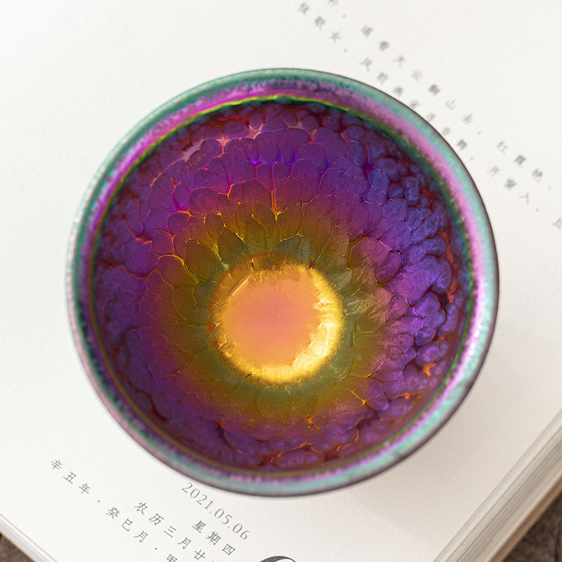 Temmoku Porcelainess | Iridescent Yao Bian Tenmoku Master Cup