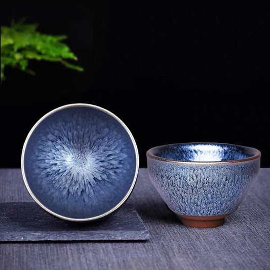 Artisan Dragon Scale Jian Zhan — Masterpiece Oil Spot Tenmoku Tea Cup