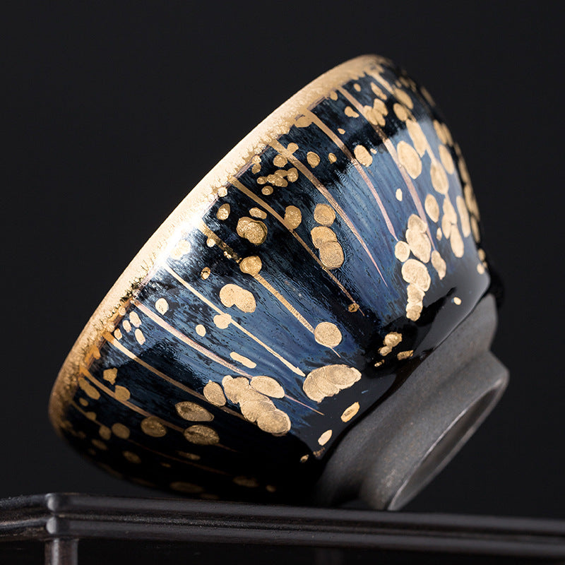 Porcelainess | Artisan Gilded Gourd Jian Zhan Cup